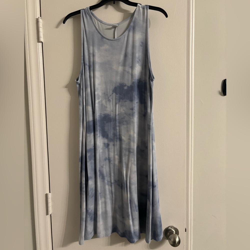 Old Navy Light Blue Tye Dye Sleeveless Dress